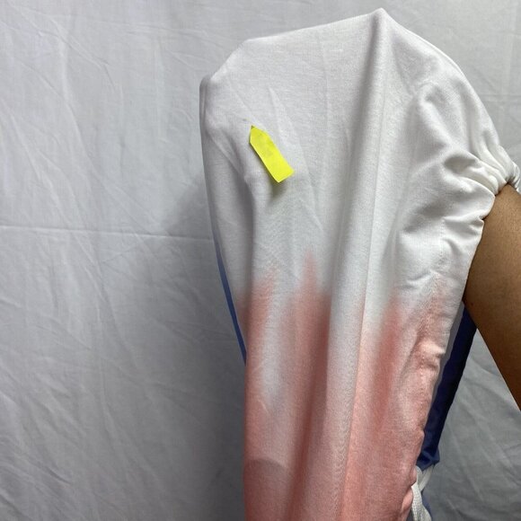 Minipeach Tie Dye Hoodie T-Shirt Women Small V-neck Long Sleeve Top - Picture 5 of 16